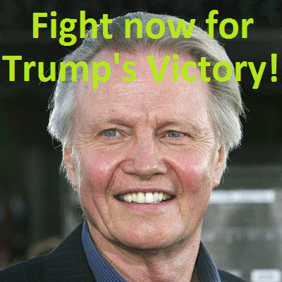 Jon Voight Academy Award winning Christian actor, Fight now for Trump's Victory!