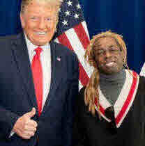 Rapper Lil Wayne praised President Trump's work...on Twitter